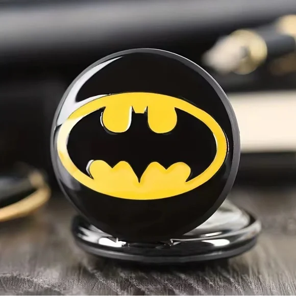 DC Comics Black and Yellow Batman Pocket Watch - Picture 2 of 5